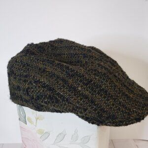 Cool Vintage Studio Donegal Brown Wool Flat Cap Mens L Made in Ireland Hat